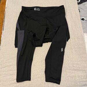 Second Skin Overalls Black and Gray Leggings